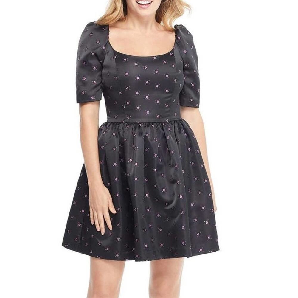 Gal Meets Glam Maude Satin Jacquard  Dress